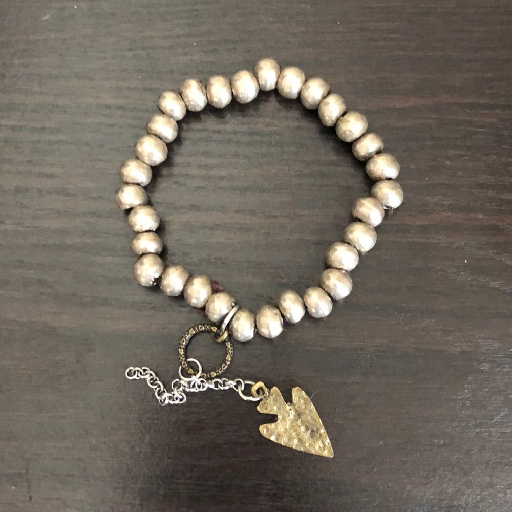 Beaded Brush Gold Bracelet